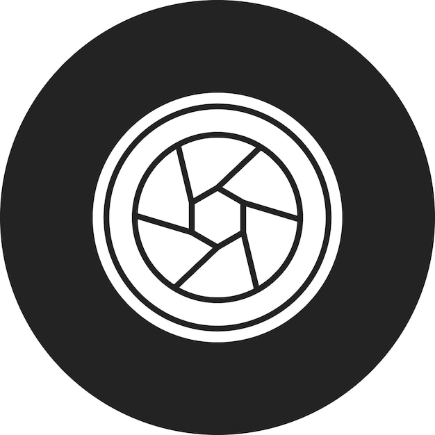 Imagen vectorial del icono del diafragma Se puede utilizar para la fotografía