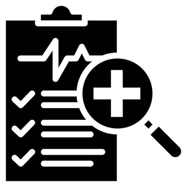 Imagen vectorial de icono de diagnóstico Se puede utilizar para el TDAH