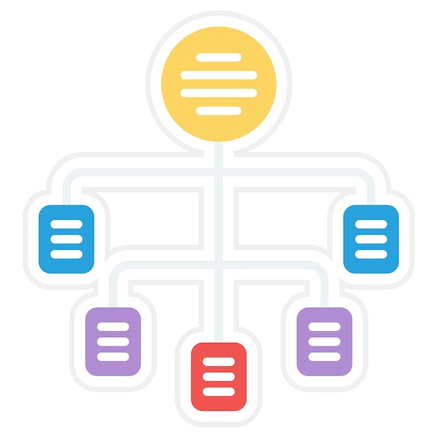 Vector imagen vectorial de icono de diagrama de flujo se puede usar para ux e ui