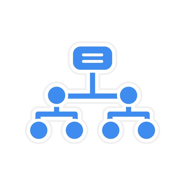 Imagen vectorial del icono del diagrama de flujo Se puede utilizar para el análisis de datos