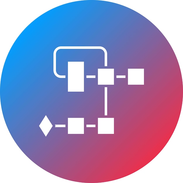 Imagen vectorial del icono del diagrama de flujo Se puede utilizar para infografías