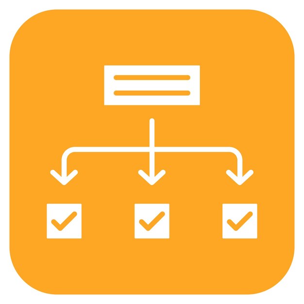 Imagen vectorial del icono del diagrama de flujo Se puede utilizar para el servicio de marketing en Internet