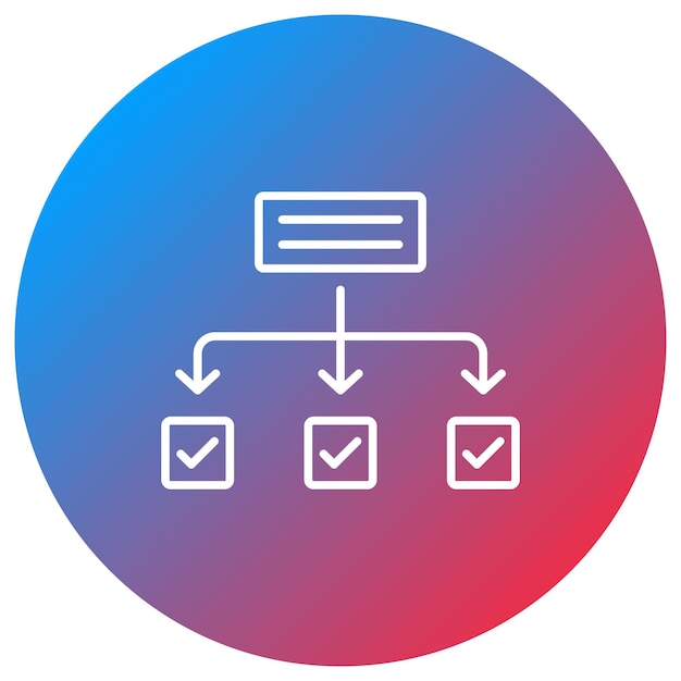 Imagen vectorial del icono del diagrama de flujo Se puede utilizar para el servicio de marketing en Internet