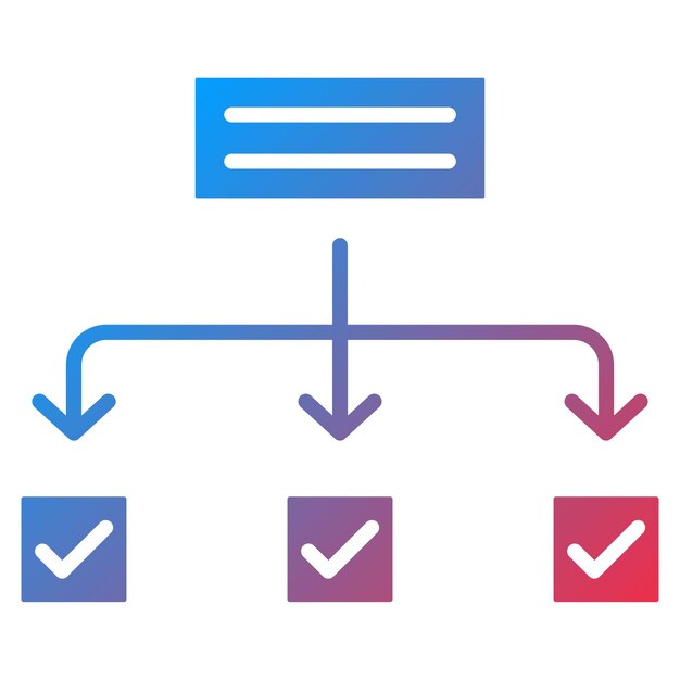 Imagen vectorial del icono del diagrama de flujo Se puede utilizar para el servicio de marketing en Internet