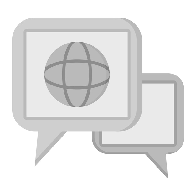 Imagen vectorial de icono de diálogo internacional Puede utilizarse para la gestión de proyectos