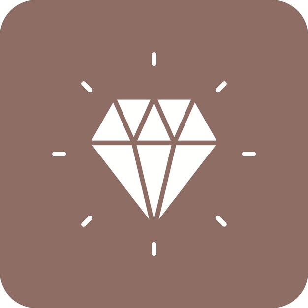 La imagen vectorial del icono de diamante se puede utilizar para Mall