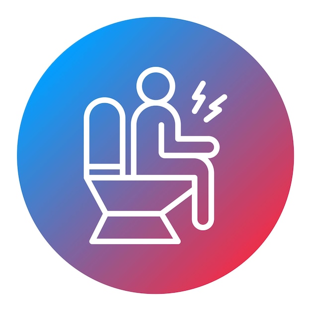 Imagen vectorial del icono de la diarrea Se puede utilizar para los síntomas de alergia