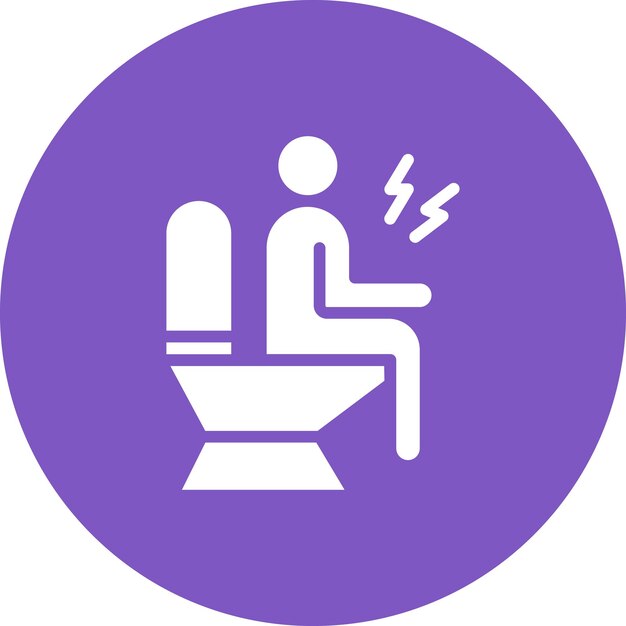 Imagen vectorial del icono de la diarrea Se puede utilizar para los síntomas de alergia