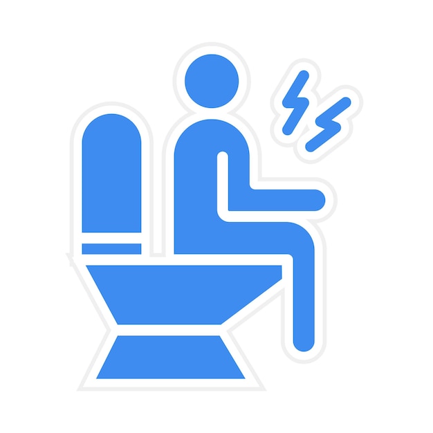 Imagen vectorial del icono de la diarrea Se puede utilizar para los síntomas de alergia