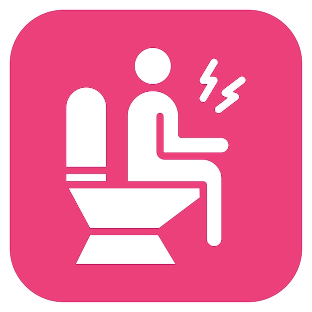 Imagen vectorial del icono de la diarrea Se puede utilizar para los síntomas de alergia