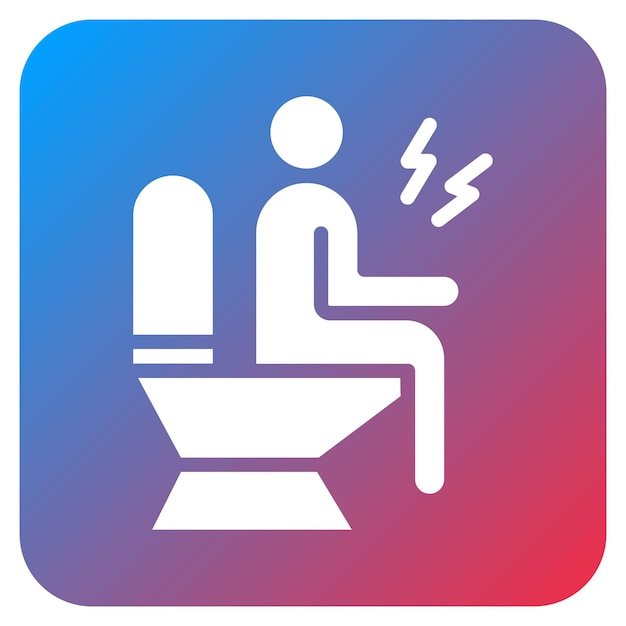 Imagen vectorial del icono de la diarrea Se puede utilizar para los síntomas de alergia