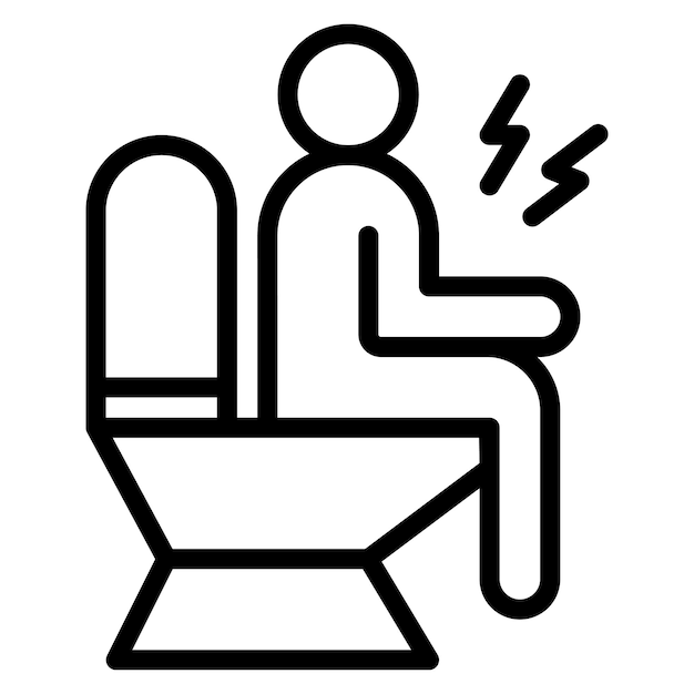 Imagen vectorial del icono de la diarrea Se puede utilizar para los síntomas de alergia