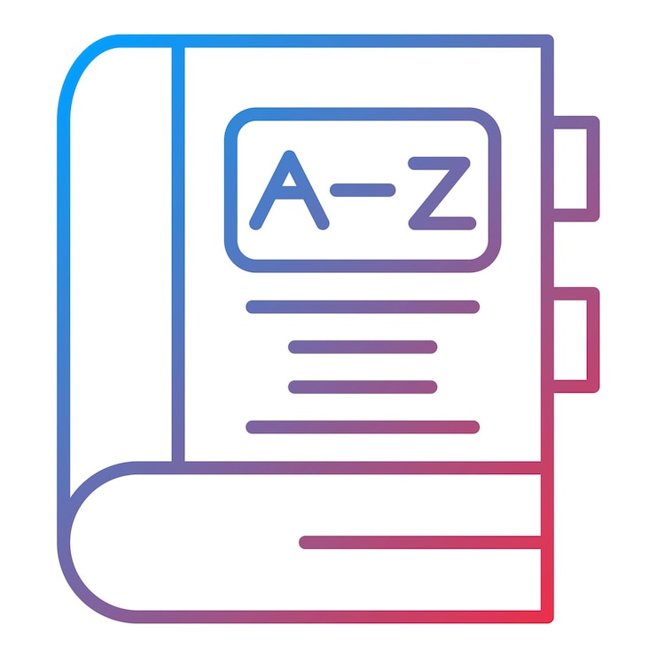 Vector la imagen vectorial del icono del diccionario se puede utilizar para el aprendizaje