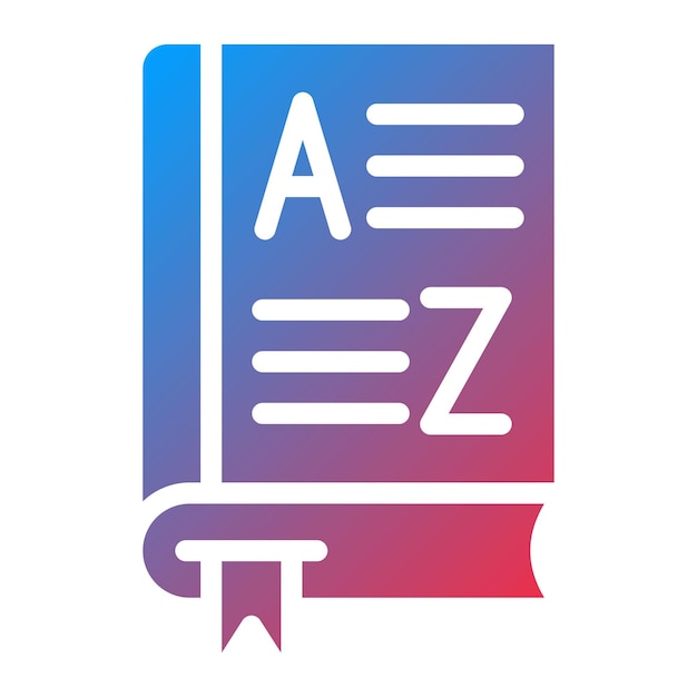 La imagen vectorial del icono del diccionario se puede utilizar para la literatura