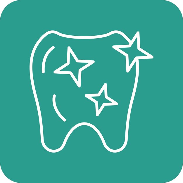 Imagen vectorial de icono de diente limpio Se puede utilizar para el cuidado dental