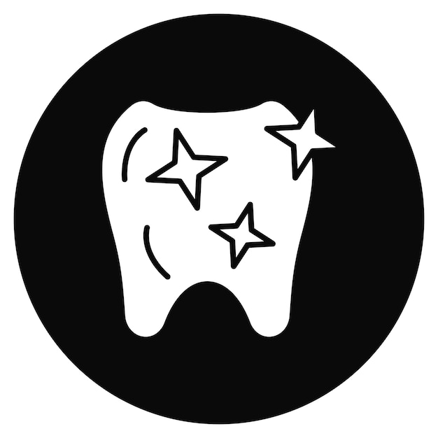 Imagen vectorial de icono de diente limpio Se puede utilizar para el cuidado dental