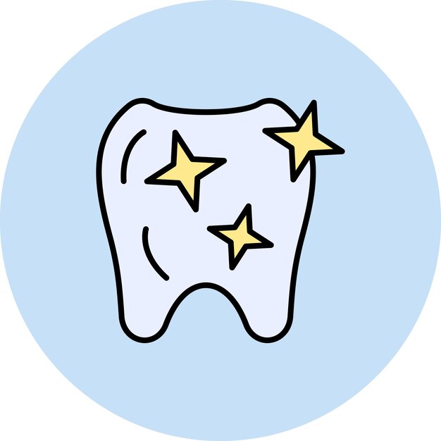 Imagen vectorial de icono de diente limpio Se puede utilizar para el cuidado dental