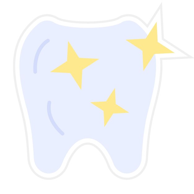 Imagen vectorial de icono de diente limpio Se puede utilizar para el cuidado dental