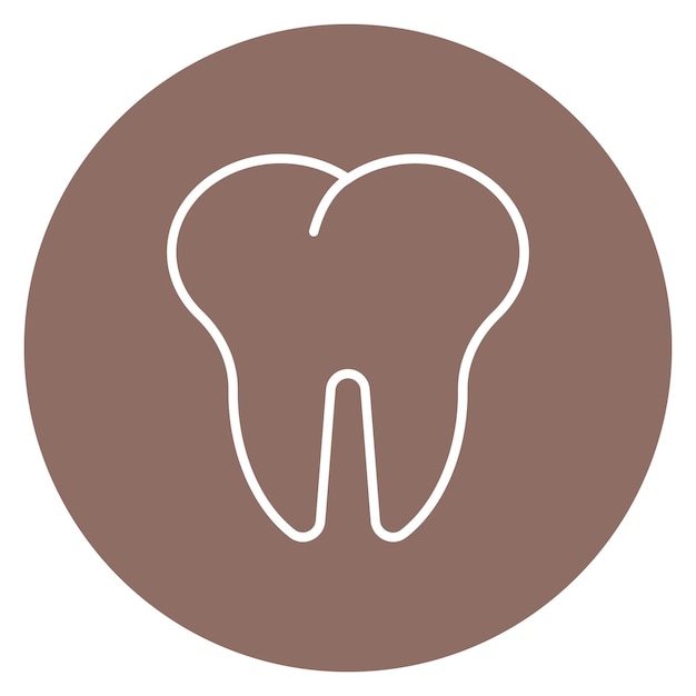 La imagen vectorial del icono de los dientes se puede utilizar para la anatomía humana