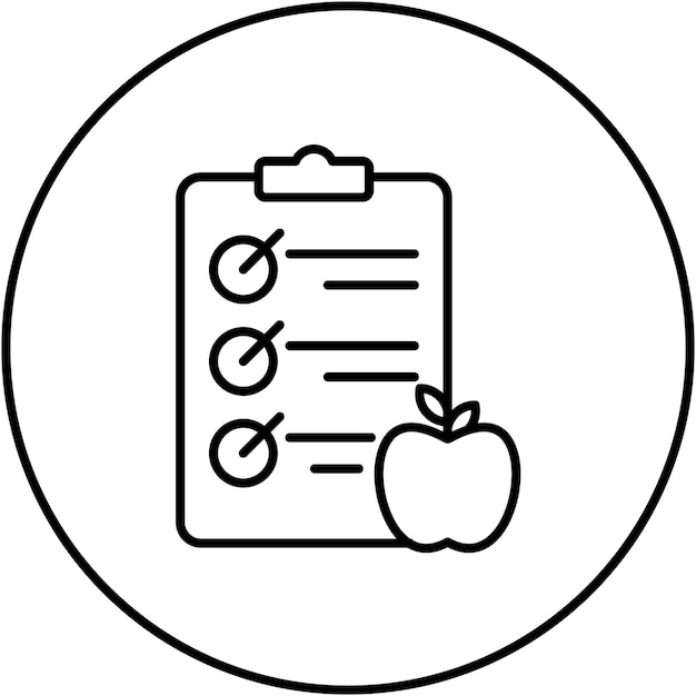 Imagen vectorial del icono de la dieta Se puede utilizar para la catering
