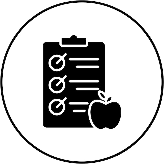 Imagen vectorial del icono de la dieta Se puede utilizar para la catering