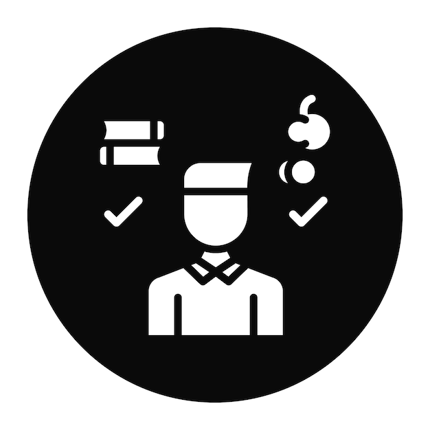 La imagen vectorial del icono de diferentes hábitos se puede utilizar para la brecha de generación