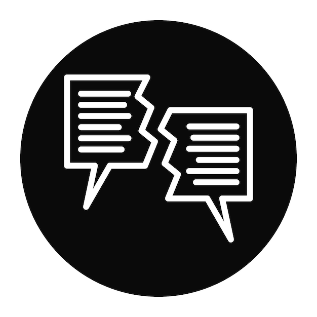 La imagen vectorial del icono de Diferentes Opiniones se puede utilizar para Generation Gap