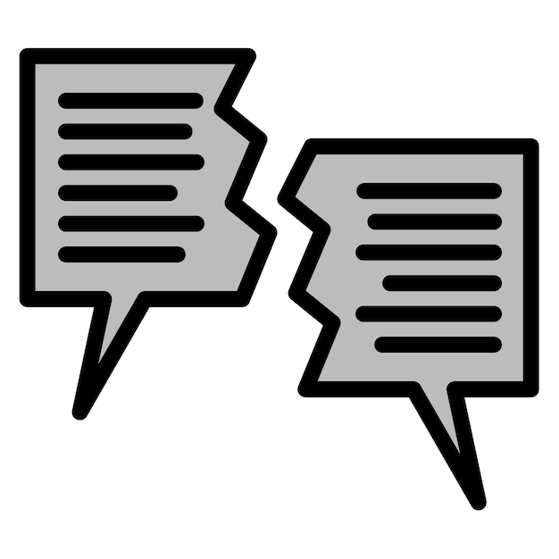 La imagen vectorial del icono de Diferentes Opiniones se puede utilizar para Generation Gap