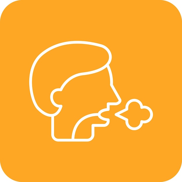 Imagen vectorial del icono de dificultad para respirar Se puede utilizar para el trastorno