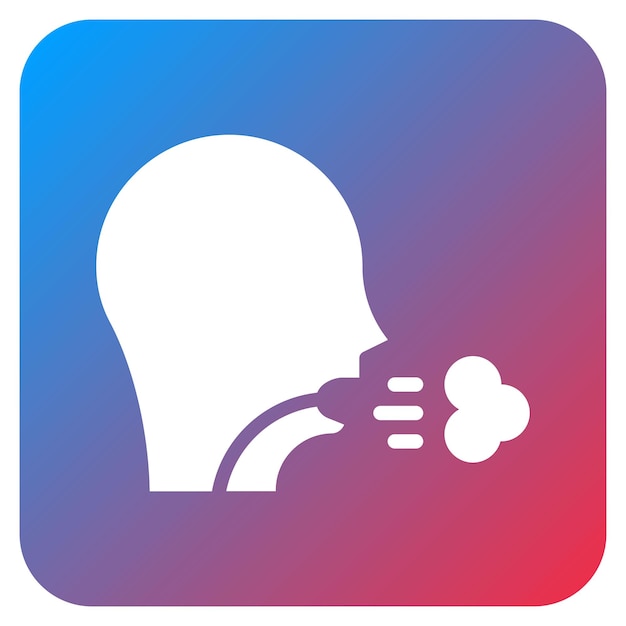 Imagen vectorial del icono de dificultad para respirar Puede utilizarse para los síntomas de alergia