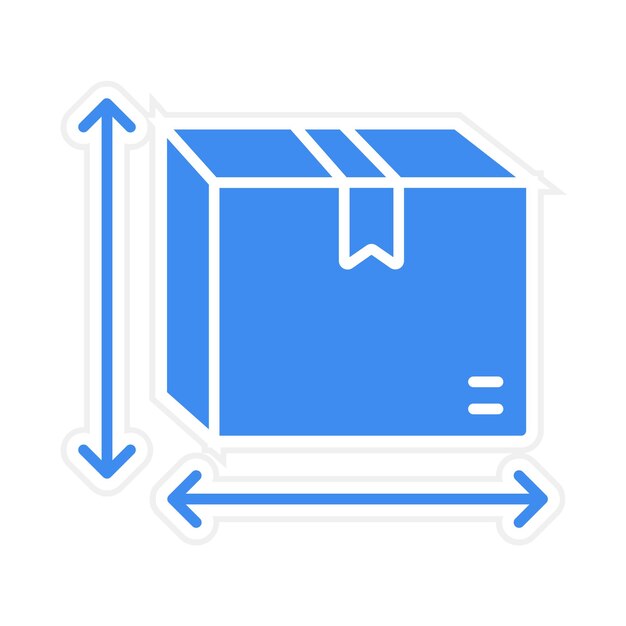 La imagen vectorial del icono de dimensión se puede utilizar para el envío