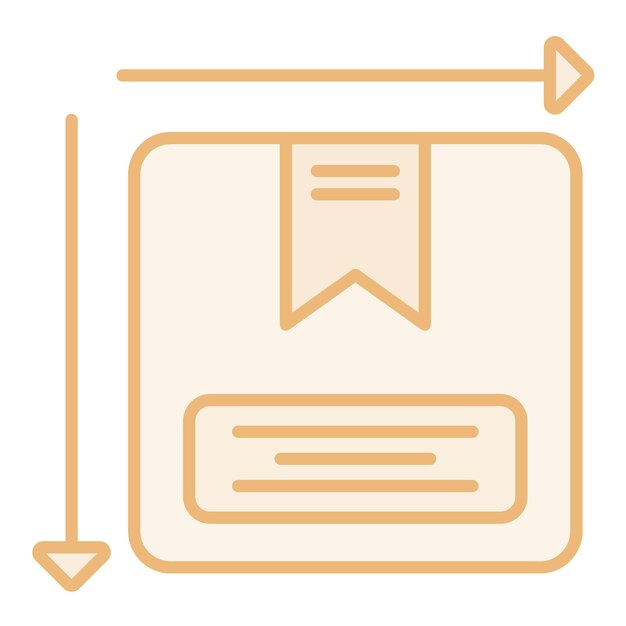Imagen vectorial del icono de dimensión Puede utilizarse para la logística