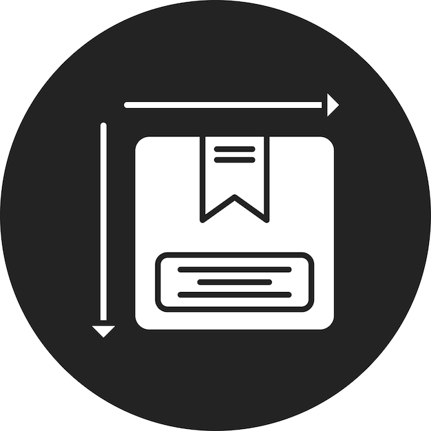 Imagen vectorial del icono de dimensión Puede utilizarse para la logística