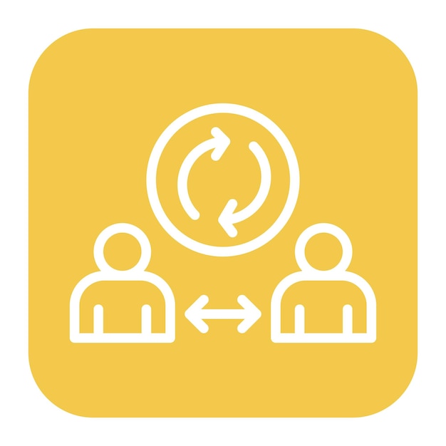 Imagen vectorial del icono de dinámica de grupo Se puede utilizar para el trabajo en equipo