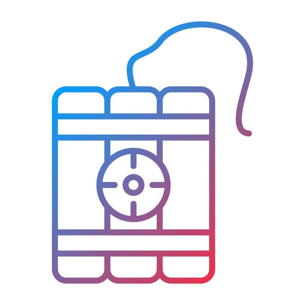 Imagen vectorial de icono de dinamita Se puede usar para Crimen y Ley