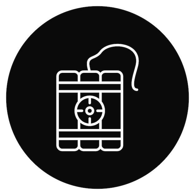 Imagen vectorial de icono de dinamita Se puede usar para Crimen y Ley