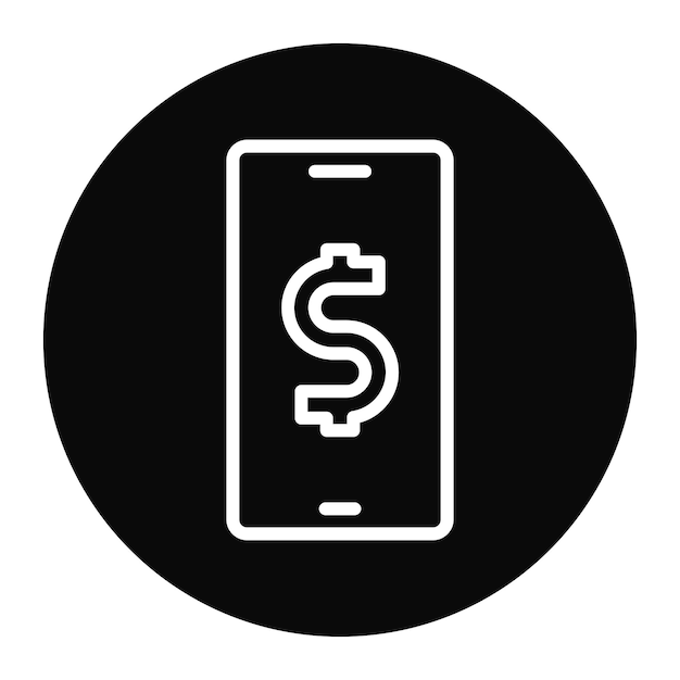 Imagen vectorial de icono de dinero electrónico Puede utilizarse para la tienda web