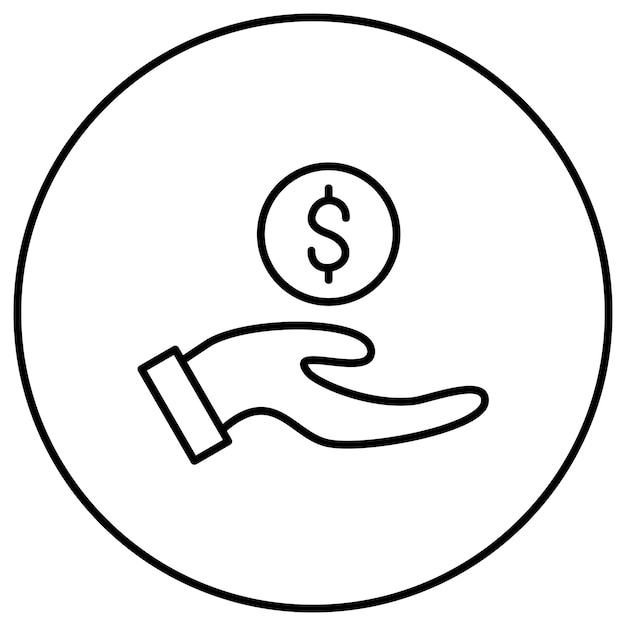 Vector imagen vectorial del icono de dinero a pagar se puede utilizar para la contabilidad