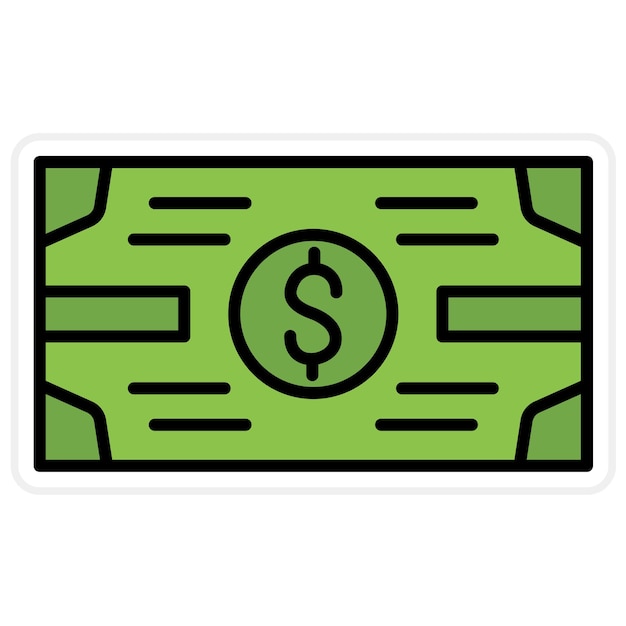 Imagen vectorial del icono del dinero Se puede usar para viajes