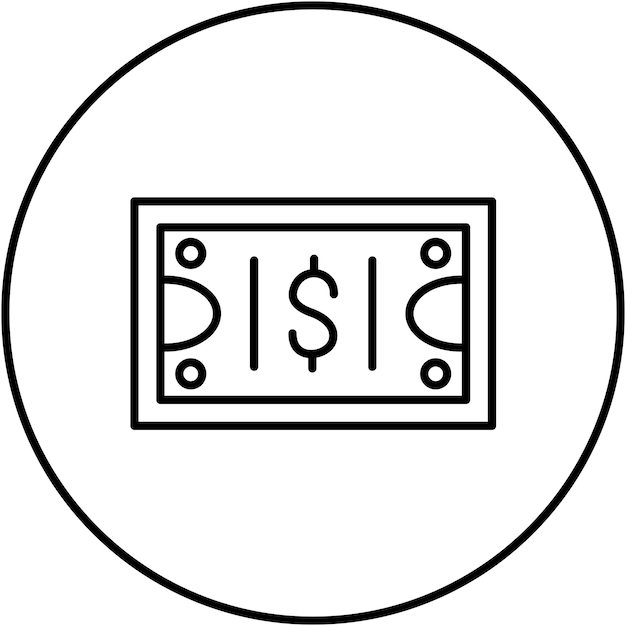 Imagen vectorial del icono del dinero Se puede utilizar para la Agencia de Viajes