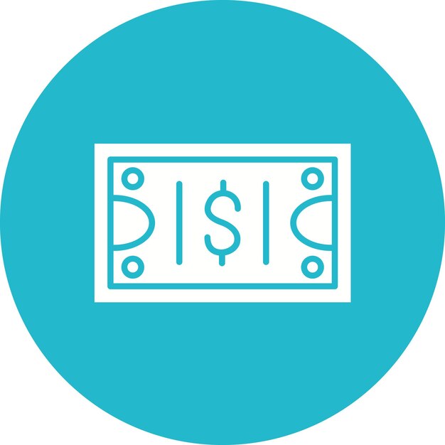 Imagen vectorial del icono del dinero Se puede utilizar para la Agencia de Viajes