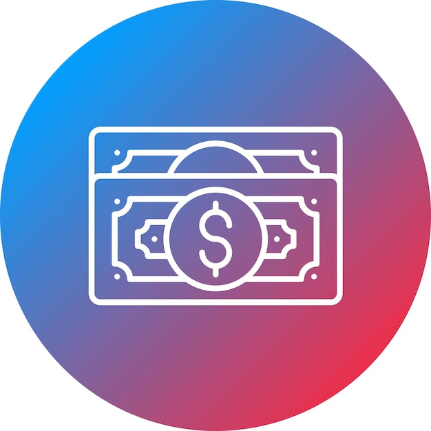 La imagen vectorial del icono del dinero se puede utilizar para el comercio electrónico de moda