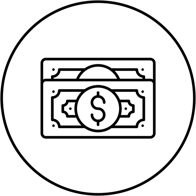 La imagen vectorial del icono del dinero se puede utilizar para el comercio electrónico de moda