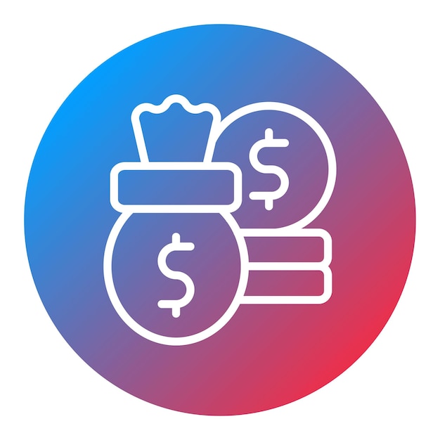 Imagen vectorial del icono del dinero Se puede utilizar para el comercio electrónico tecnológico