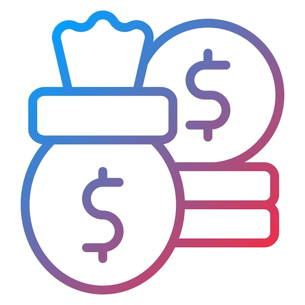 Imagen vectorial del icono del dinero Se puede utilizar para el comercio electrónico tecnológico