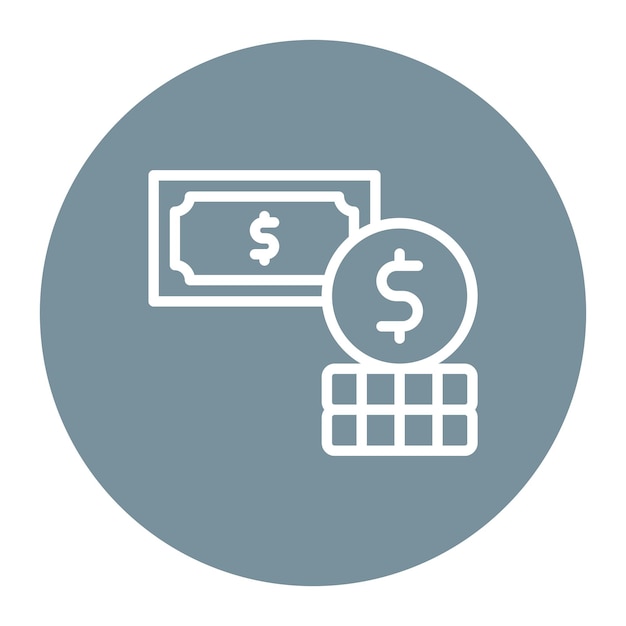 Imagen vectorial del icono del dinero Se puede utilizar para reuniones de negocios