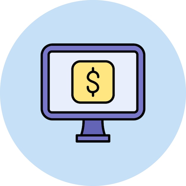 Imagen vectorial del icono de dinero del software Se puede utilizar para la contabilidad