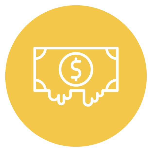La imagen vectorial del icono de dinero sucio se puede usar para la corrupción
