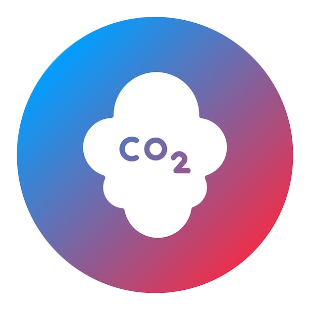 La imagen vectorial del icono de dióxido de carbono se puede utilizar para el calentamiento global