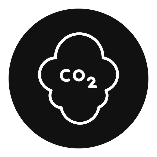 Vector la imagen vectorial del icono de dióxido de carbono se puede utilizar para el calentamiento global